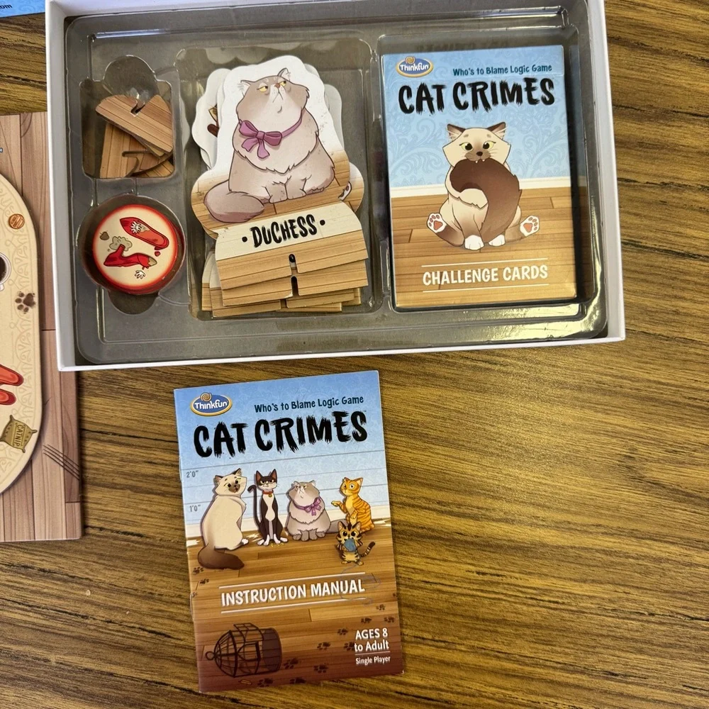 ThinkFun Cat Crimes Logic Game Complete Brain Puzzle